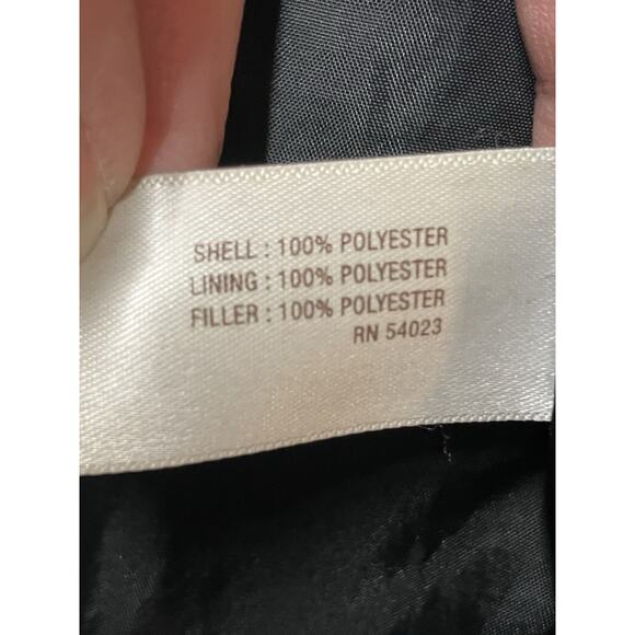 Old Navy Puffer Coat Woman’s Sz L Tall Black Gloss Quilted Outdoor Made In 2011 - Picture 5 of 13